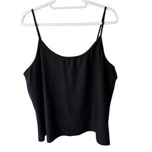 Source Unknown Black Relaxed Crop Camisole Women’s 2X Plus Stretchy Classic